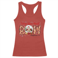 Every Knee Shall Bow Racerback Tank Top Santa Christmas Nativity Scene Bible Verse - Wonder Print Shop