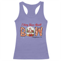 Every Knee Shall Bow Racerback Tank Top Santa Christmas Nativity Scene Bible Verse - Wonder Print Shop