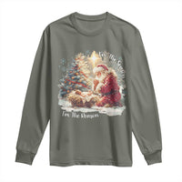 Christian Christmas Long Sleeve Shirt Jesus I Am The Reason Santa I Am The Season - Wonder Print Shop
