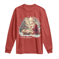 Christian Christmas Long Sleeve Shirt Jesus I Am The Reason Santa I Am The Season - Wonder Print Shop