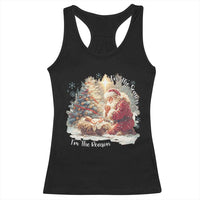 Christian Christmas Racerback Tank Top Jesus I Am The Reason Santa I Am The Season - Wonder Print Shop