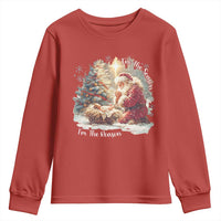 Christian Christmas Youth Sweatshirt Jesus I Am The Reason Santa I Am The Season - Wonder Print Shop