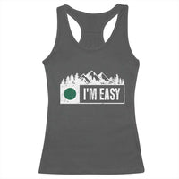 Funny Snowboard Ski Racerback Tank Top I'm Easy Mountain Sign Retro Vintage - Wonder Print Shop