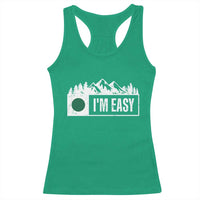 Funny Snowboard Ski Racerback Tank Top I'm Easy Mountain Sign Retro Vintage - Wonder Print Shop