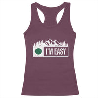 Funny Snowboard Ski Racerback Tank Top I'm Easy Mountain Sign Retro Vintage - Wonder Print Shop