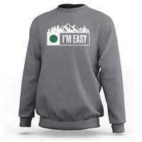 Funny Snowboard Ski Sweatshirt I'm Easy Mountain Sign Retro Vintage - Wonder Print Shop