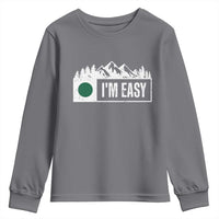 Funny Snowboard Ski Youth Sweatshirt I'm Easy Mountain Sign Retro Vintage - Wonder Print Shop