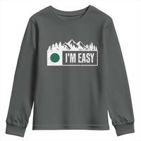 Funny Snowboard Ski Youth Sweatshirt I'm Easy Mountain Sign Retro Vintage - Wonder Print Shop