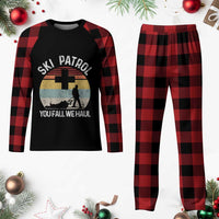 Ski Patrol You Fall We Haul Plaid Pajama Set Funny Skiing Skier Winter Sport - Wonder Print Shop