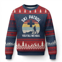 Ski Patrol You Fall We Haul Ugly Christmas Sweater Funny Skiing Skier Winter Sport - Wonder Print Shop