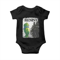 Frog Resist Baby Onesie Portland Frog Activist Protest City Art - Wonder Print Shop