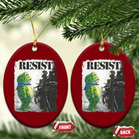 Frog Resist Ceramic Ornament Portland Frog Activist Protest City Art - Wonder Print Shop