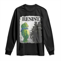 Frog Resist Long Sleeve Shirt Portland Frog Activist Protest City Art - Wonder Print Shop