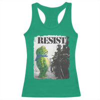 Frog Resist Racerback Tank Top Portland Frog Activist Protest City Art - Wonder Print Shop