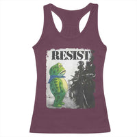 Frog Resist Racerback Tank Top Portland Frog Activist Protest City Art - Wonder Print Shop