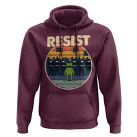 Frog Resist Hoodie Portland Frog Activist Protest Retro Sunset - Wonder Print Shop