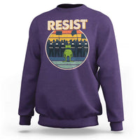 Frog Resist Sweatshirt Portland Frog Activist Protest Retro Sunset - Wonder Print Shop