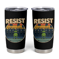 Frog Resist Tumbler Cup Portland Frog Activist Protest Retro Sunset - Wonder Print Shop