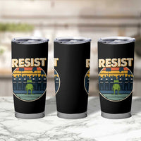 Frog Resist Tumbler Cup Portland Frog Activist Protest Retro Sunset - Wonder Print Shop