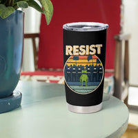 Frog Resist Tumbler Cup Portland Frog Activist Protest Retro Sunset - Wonder Print Shop