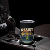 Frog Resist Tumbler Cup Portland Frog Activist Protest Retro Sunset - Wonder Print Shop