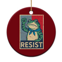 Frog Resist Ceramic Ornament Portland Frog Raised Fist Poster Graphic - Wonder Print Shop