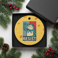 Frog Resist Ceramic Ornament Portland Frog Raised Fist Poster Graphic - Wonder Print Shop