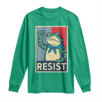 Frog Resist Long Sleeve Shirt Portland Frog Raised Fist Poster Graphic - Wonder Print Shop