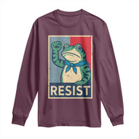 Frog Resist Long Sleeve Shirt Portland Frog Raised Fist Poster Graphic - Wonder Print Shop