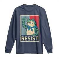 Frog Resist Long Sleeve Shirt Portland Frog Raised Fist Poster Graphic - Wonder Print Shop