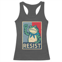 Frog Resist Racerback Tank Top Portland Frog Raised Fist Poster Graphic - Wonder Print Shop
