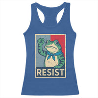 Frog Resist Racerback Tank Top Portland Frog Raised Fist Poster Graphic - Wonder Print Shop