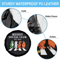 Resist Social Club 2025 Spare Tire Cover Portland Frog Animals Mascot Walking - Wonder Print Shop