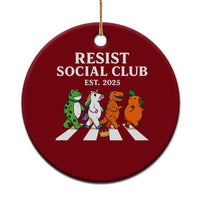 Resist Social Club 2025 Ceramic Ornament Portland Frog Animals Mascot Walking - Wonder Print Shop