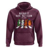Resist Social Club 2025 Hoodie Portland Frog Animals Mascot Walking - Wonder Print Shop