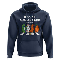 Resist Social Club 2025 Hoodie Portland Frog Animals Mascot Walking - Wonder Print Shop