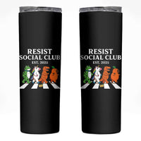Resist Social Club 2025 Skinny Tumbler Portland Frog Animals Mascot Walking - Wonder Print Shop