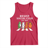 Resist Social Club 2025 Tank Top Portland Frog Animals Mascot Walking - Wonder Print Shop