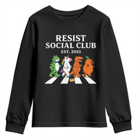 Resist Social Club 2025 Youth Sweatshirt Portland Frog Animals Mascot Walking - Wonder Print Shop