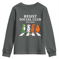 Resist Social Club 2025 Youth Sweatshirt Portland Frog Animals Mascot Walking - Wonder Print Shop