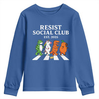 Resist Social Club 2025 Youth Sweatshirt Portland Frog Animals Mascot Walking - Wonder Print Shop