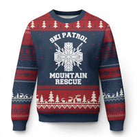 Ski Patrol Mountain Rescue Ugly Christmas Sweater Winter Slopes Skiing Snowboarding Snowflake - Wonder Print Shop
