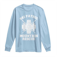 Ski Patrol Mountain Rescue Long Sleeve Shirt Winter Slopes Skiing Snowboarding Snowflake - Wonder Print Shop