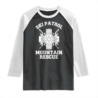 Ski Patrol Mountain Rescue Raglan Shirt Winter Slopes Skiing Snowboarding Snowflake - Wonder Print Shop