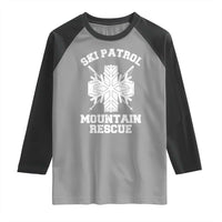 Ski Patrol Mountain Rescue Raglan Shirt Winter Slopes Skiing Snowboarding Snowflake - Wonder Print Shop