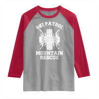 Ski Patrol Mountain Rescue Raglan Shirt Winter Slopes Skiing Snowboarding Snowflake - Wonder Print Shop