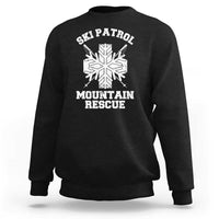 Ski Patrol Mountain Rescue Sweatshirt Winter Slopes Skiing Snowboarding Snowflake - Wonder Print Shop