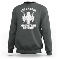 Ski Patrol Mountain Rescue Sweatshirt Winter Slopes Skiing Snowboarding Snowflake - Wonder Print Shop