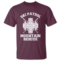 Ski Patrol Mountain Rescue T Shirt Winter Slopes Skiing Snowboarding Snowflake - Wonder Print Shop