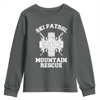 Ski Patrol Mountain Rescue Youth Sweatshirt Winter Slopes Skiing Snowboarding Snowflake - Wonder Print Shop